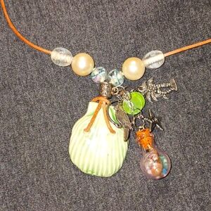 Artist Made Porcelain Seashell Necklace